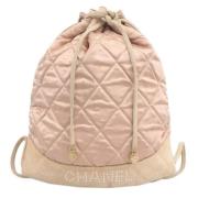 Chanel Vintage Pre-owned Canvas ryggsckar Pink, Dam