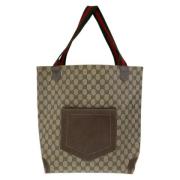 Gucci Vintage Pre-owned Canvas totevskor Beige, Dam