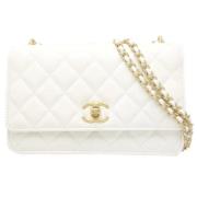 Chanel Vintage Pre-owned Laeder chanel-vskor White, Dam