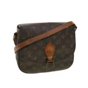 Louis Vuitton Vintage Pre-owned Canvas axelremsvskor Brown, Dam