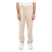 A Paper Kid Avslappnad passform sweatpants med dragsko Beige, Herr