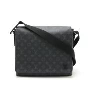 Louis Vuitton Vintage Pre-owned Canvas axelremsvskor Black, Herr