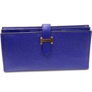 Hermès Vintage Pre-owned Laeder plnbcker Blue, Dam