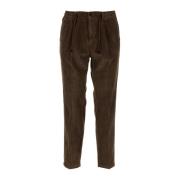 Cruna Brun Slim Tapered One Pleat Byxor Brown, Herr