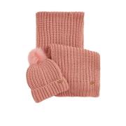 Barbour Rosa Beanie Scarf Set Pink, Dam