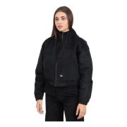 Dickies Svart Ribbad Sammet Bomberjacka Black, Dam