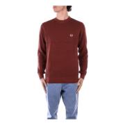 Fred Perry Logo Front Sweaters Brown, Herr