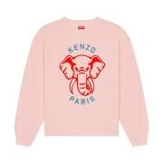 Kenzo Rosa Varsity Jungle Grafisk Sweatshirt Pink, Dam