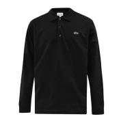 Lacoste Broderad logobomullspolo Black, Herr