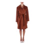 Max Mara Brun läderjacka med bälte Brown, Dam