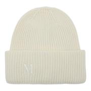 Max Mara Stilig Beanie Mössa White, Dam