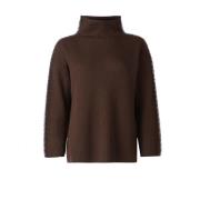 Max Mara Boxy Ulltröja med Broderi Brown, Dam