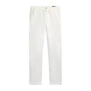 Ralph Lauren Linne-bomullsbyxor Straight Fit White, Herr