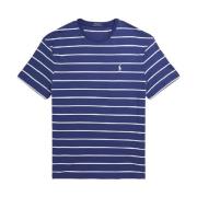 Ralph Lauren Marinblårandig T-shirt med klassisk passform Blue, Herr