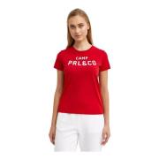 Ralph Lauren Bomulls T-shirt med Logotyp Red, Dam