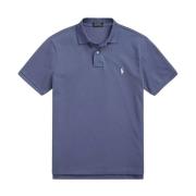 Ralph Lauren Bomullspolotröja Custom Slim fit Blue, Herr