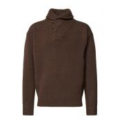 Ralph Lauren Stickad V-ringad polokrage Brown, Herr