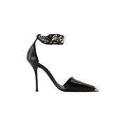 Alexander McQueen Laeder klackskor Black, Dam