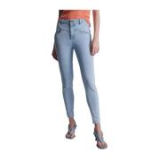 One Teaspoon Högmidjade Skinny Preachers Jeans Blue, Dam