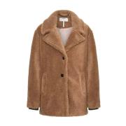 One Teaspoon Brun plyschrock Oversize stil Brown, Dam