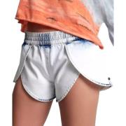 One Teaspoon Denim Runner Shorts White, Dam