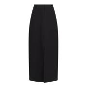 Neo Noir Maxi Kjol med Framslits Black, Dam