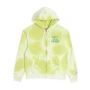 Gallery Dept. Solblekt Dragkedja Hoodie 'Lime' Green, Herr