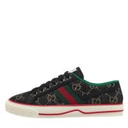 Gucci Vintage Pre-owned Denim sneakers Black, Dam