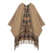 Burberry Stilig ullrock med huva Beige, Dam