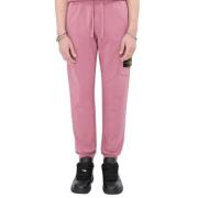 Stone Island Rose Fleece Sweatpants Pink, Herr