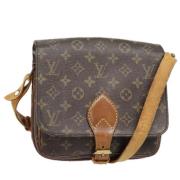 Louis Vuitton Vintage Pre-owned Canvas axelremsvskor Brown, Dam