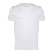 Peuterey Vit Logotyp Kontrast Fram T-shirt White, Herr