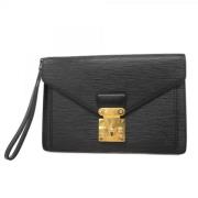 Louis Vuitton Vintage Pre-owned Tyg kuvertvskor Black, Herr