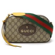 Gucci Vintage Pre-owned Canvas crossbodyvskor Beige, Dam