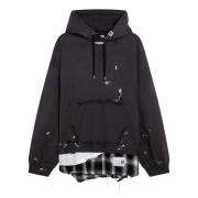 Mihara Yasuhiro Hoodie med huva Black, Herr