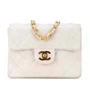 Chanel Vintage Pre-owned Laeder crossbodyvskor White, Dam