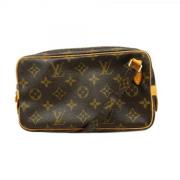 Louis Vuitton Vintage Pre-owned Tyg axelremsvskor Brown, Dam