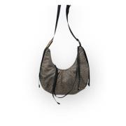 Borbonese Crossbody Hobo Väska Brown, Dam