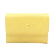 Chanel Vintage Pre-owned Laeder plnbcker Yellow, Dam