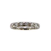 Chanel Vintage Pre-owned Platina ringar Gray, Dam