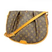 Louis Vuitton Vintage Pre-owned Tyg axelremsvskor Brown, Dam