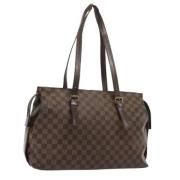 Louis Vuitton Vintage Pre-owned Tyg axelremsvskor Brown, Dam