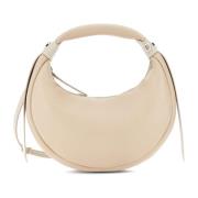 Hogan Silkeslen Nappa Läder Hobo Väska Beige, Dam