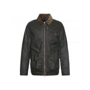 Barbour Angler Vaxad Bomull Jacka Green, Herr