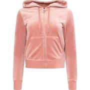 Juicy Couture Klassisk Velour Zip Hoodie - Vissnade Ros Pink, Dam