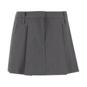 Pinko Veckad Stretch Viskosblandning Kjol Gray, Dam