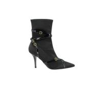 Pinko Ankelboots i stretchtyg Black, Dam