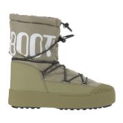 Moon Boot Gröna Nylon Ankelboots med Dragsko Green, Herr