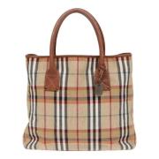 Burberry Vintage Pre-owned Canvas handvskor Beige, Dam