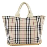 Burberry Vintage Pre-owned Canvas axelremsvskor Beige, Dam